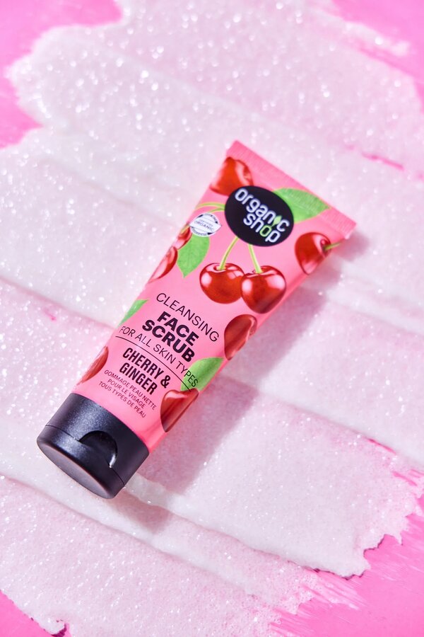 Organic Shop cleansing face scrub cherry & ginger 75 ml