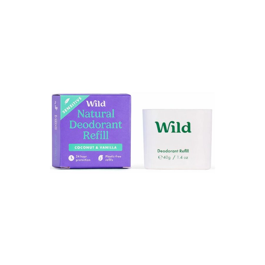 Wild deodorant coconut & vanilla refill sensitive 40 g