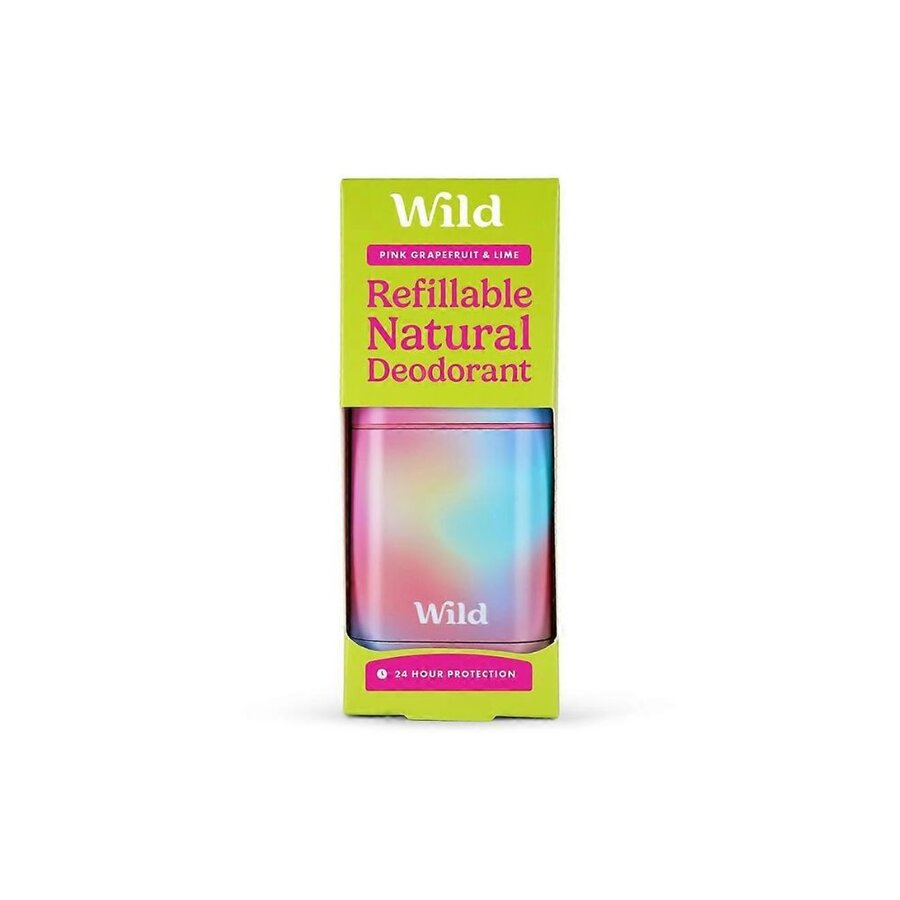 Wild deo starterpakke pink grapefruit & lime med etui + refill 40 g