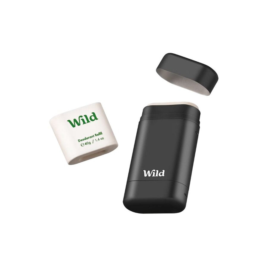 Wild deo starterpakke fresh cotton svart etui + refill 40 g