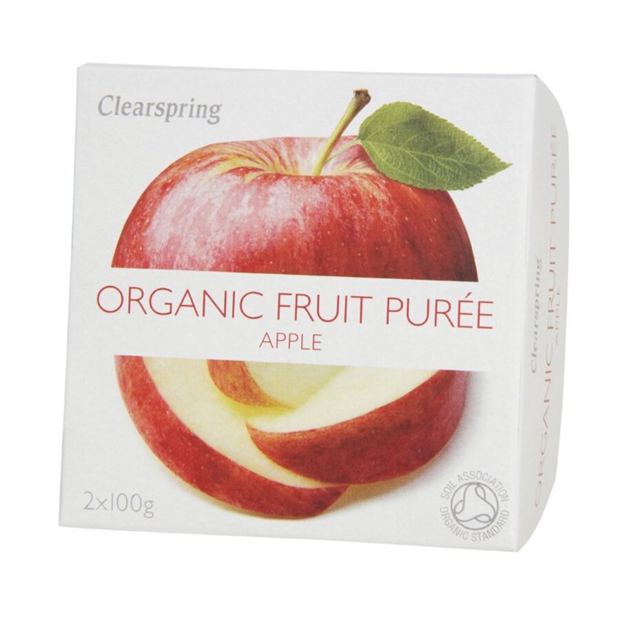 Clearspring fruit puree apple & plum 2x100 gr
