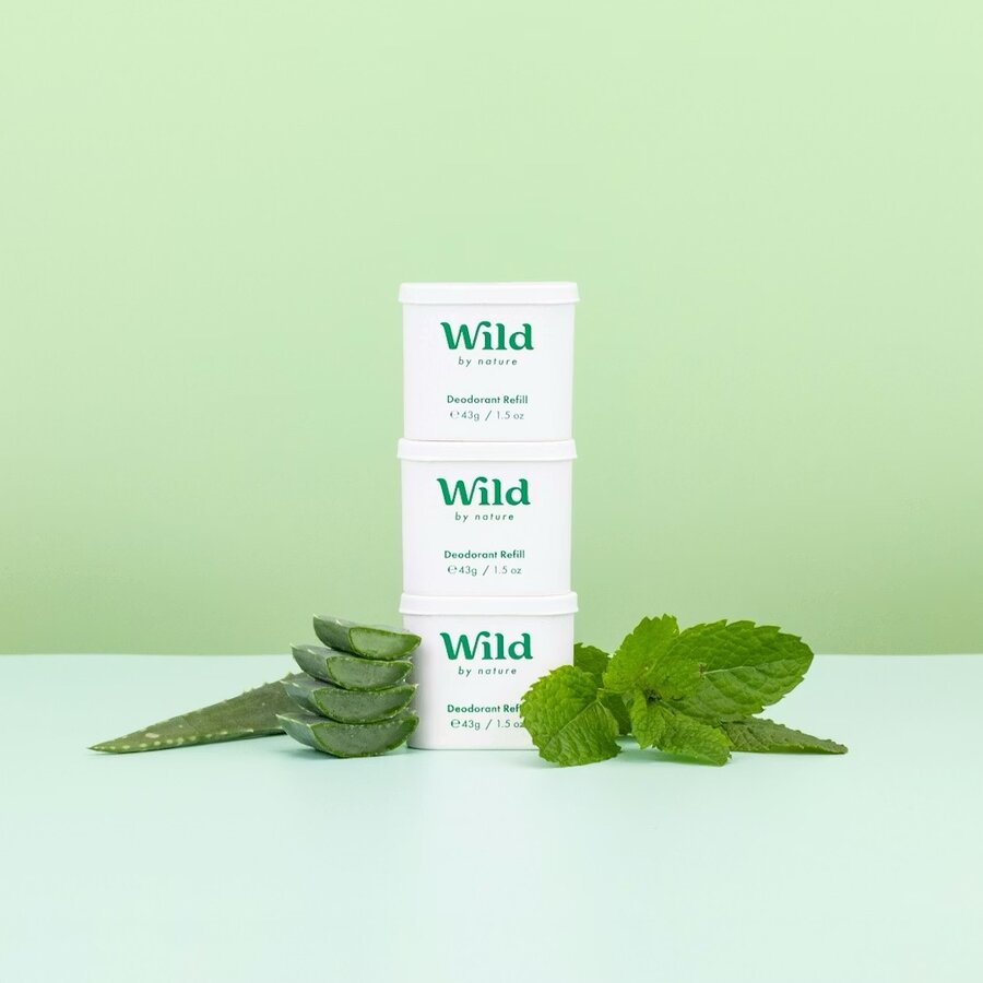 Wild deodorant mint & aloe vera refill 40 g