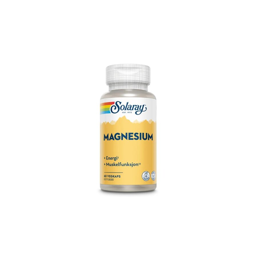 Solaray magnesium 200 mg 60 kapsler