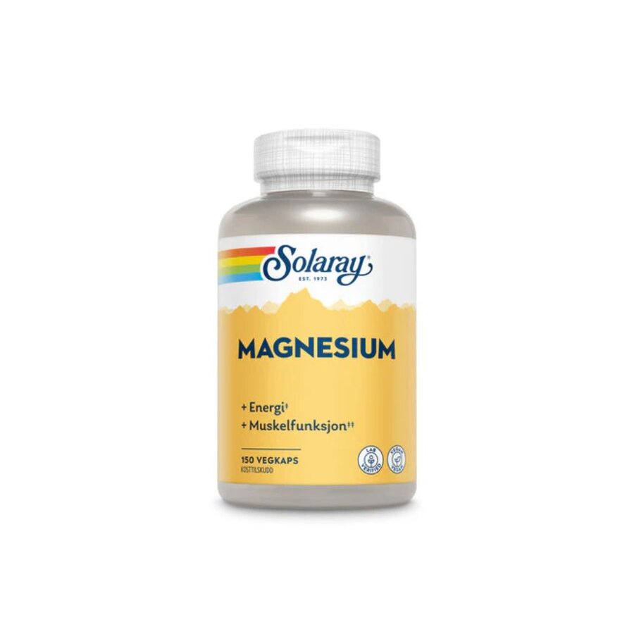 Solaray magnesium 200 mg 150 kapsler
