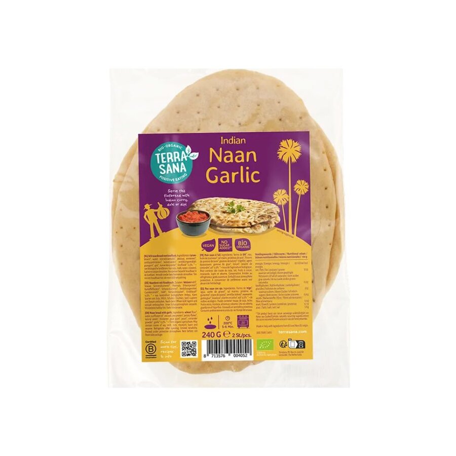 TerraSana indian naan garlic 240 g