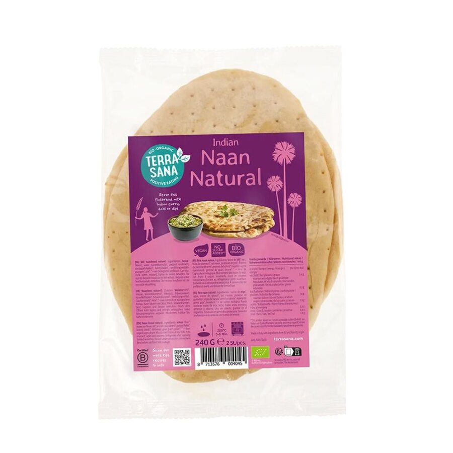 TerraSana Indian naan natural 240 g