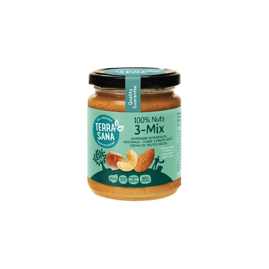TerraSana 3-mix nøttesmør 250 g