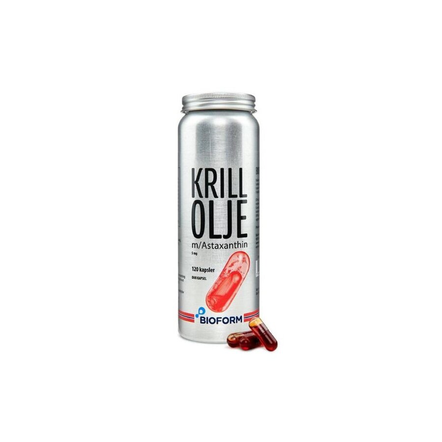 Bioform krillolje m/astaxanthin 120 kapsler