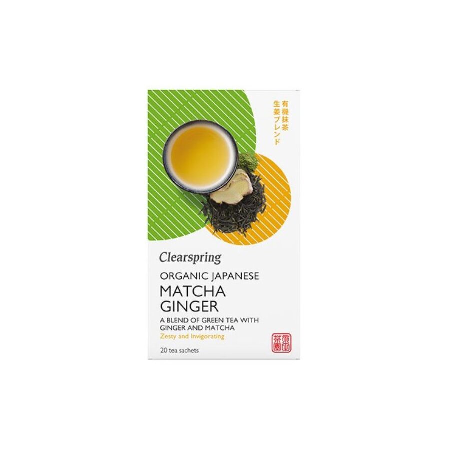 Clearspring matcha ginger tea 20 bags