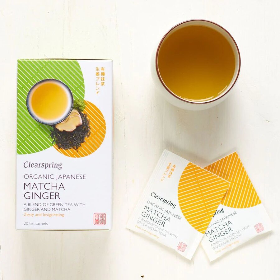 Clearspring matcha ginger tea 20 bags