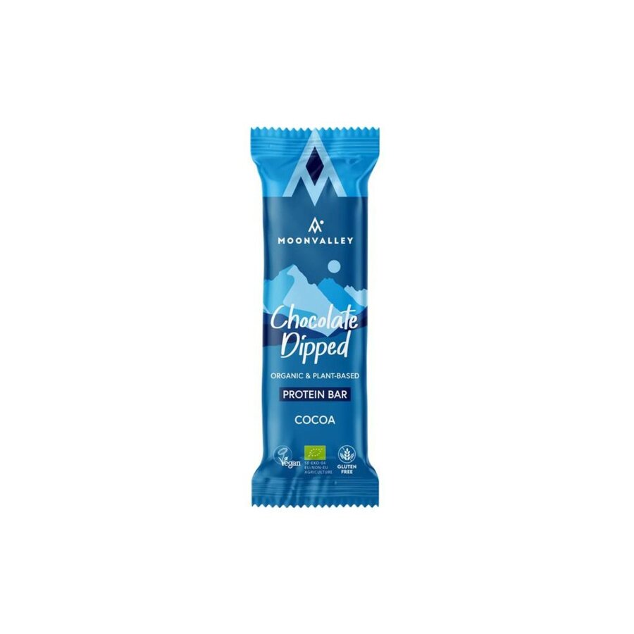 Moonvalley chocolate dipped protein bar cocoa 50 g