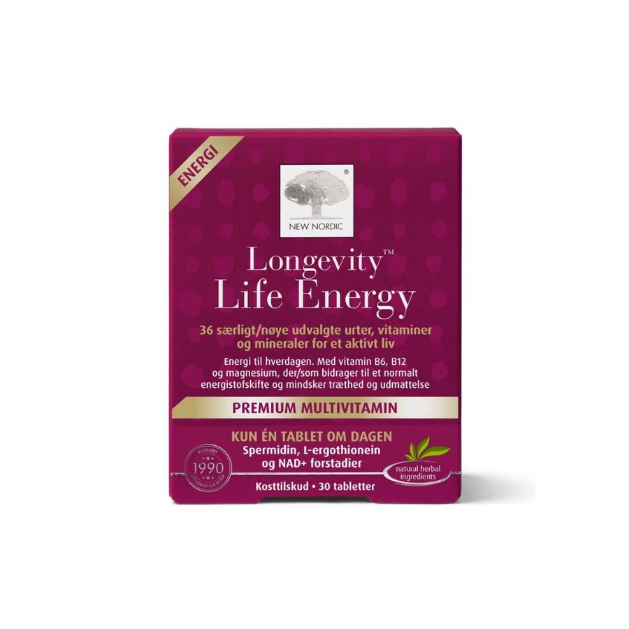 New Nordic longevity life energy 30 tab