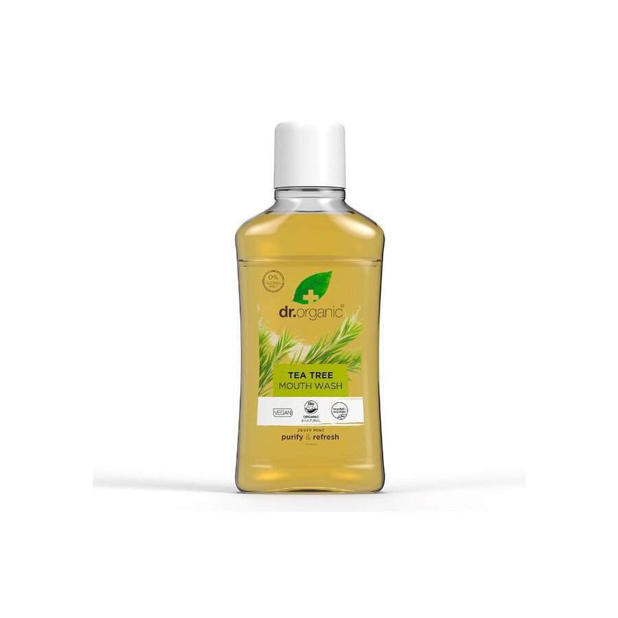 Dr Organic tea tree mouthwash 500 ml