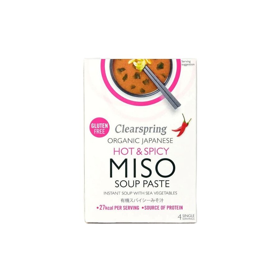 Clearspring miso soup paste hot & spicy 4x15 g