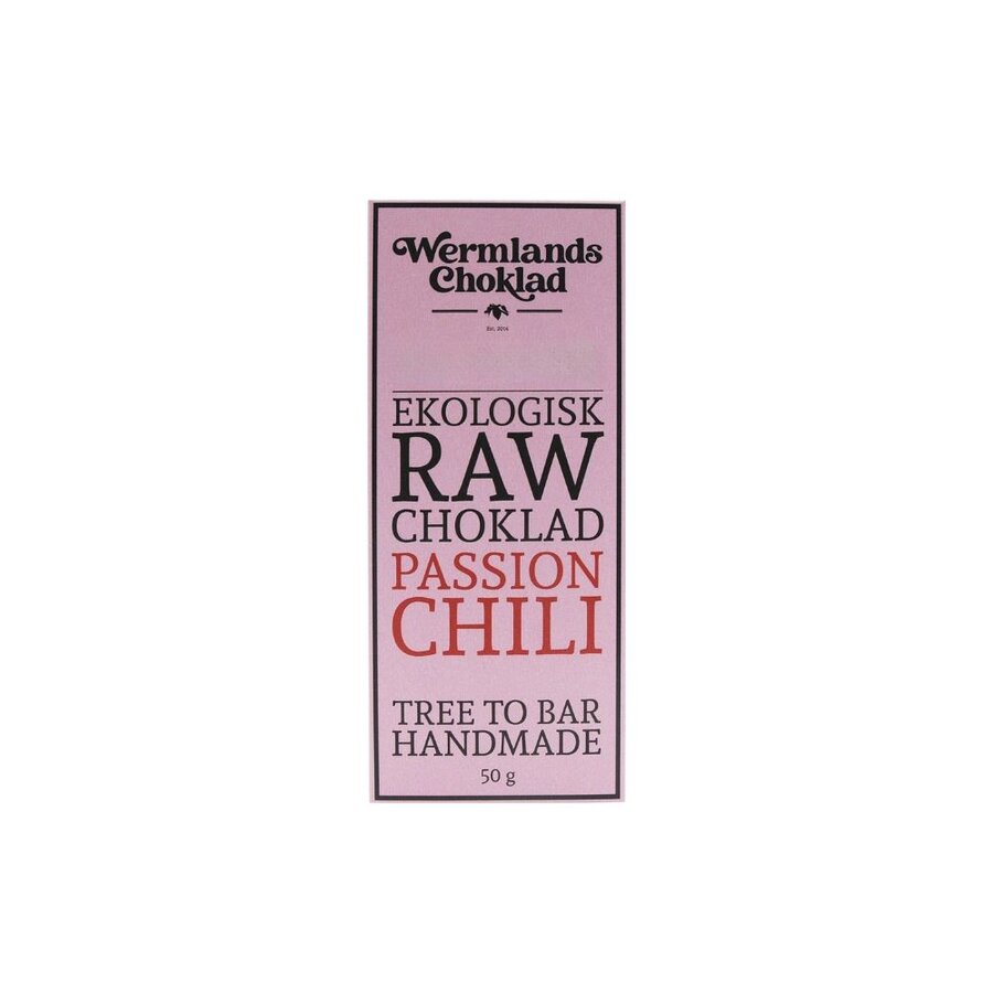 Wermlands Raw sjokolade passion chilli 50 g