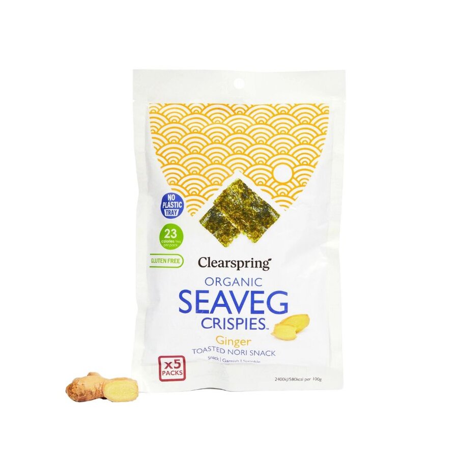 Clearspring seaveg crispies multipack ingefær 5x4g