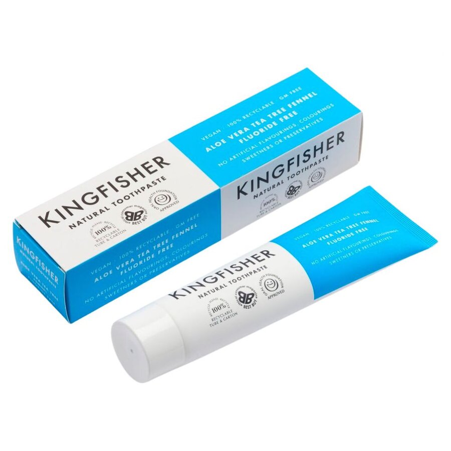 Kingfisher tannkrem aloe vera, tea tree & fennikel uten fluor 100 ml