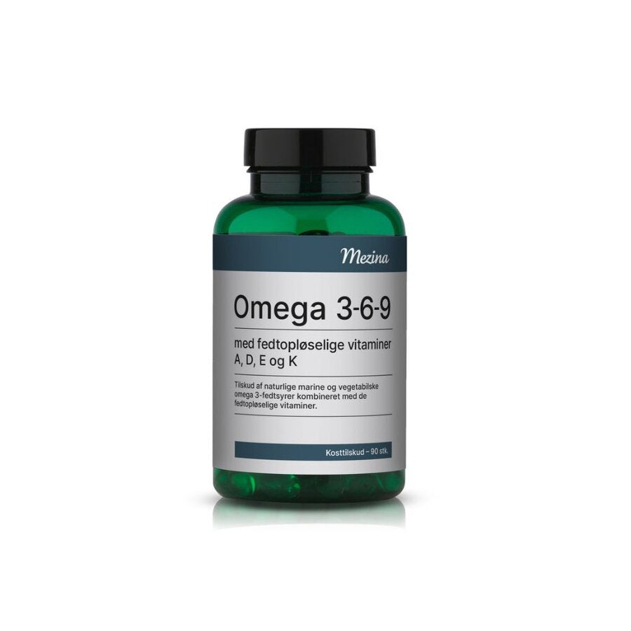 Mezina Omega 3-6-9 med vitaminer 90 kapsler