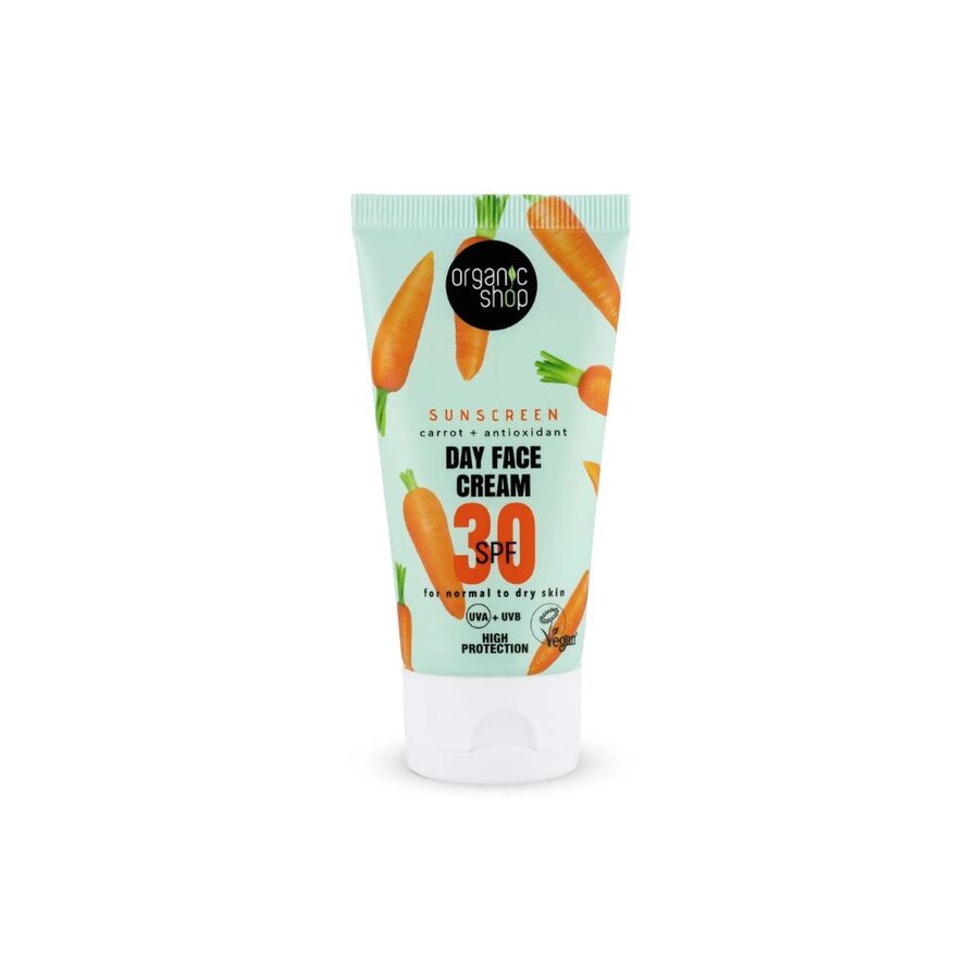 Organic Shop sunscreen carrot face cream SPF30 50 ml